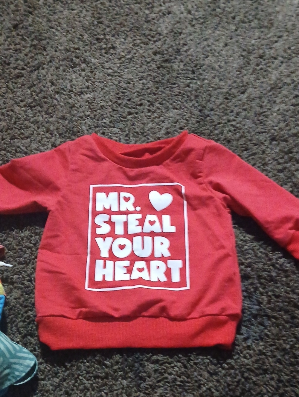 Kids Red 'Mr. Steal Your Heart' Graphic Sweatshirt